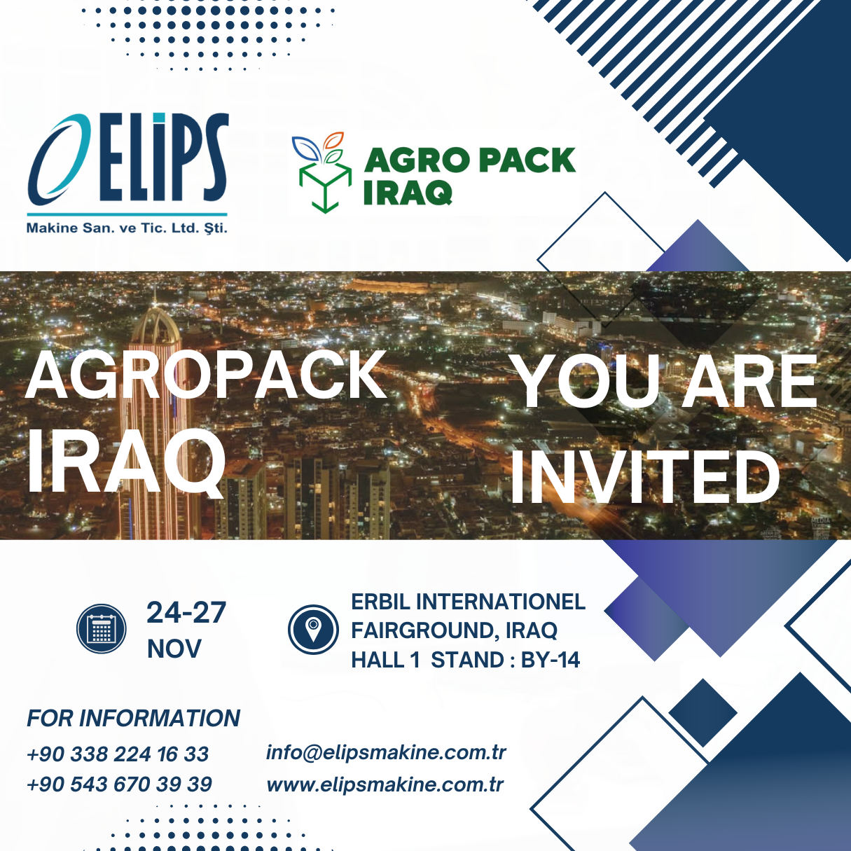 Agrapack Iraq Fuarına Davetlisiniz.